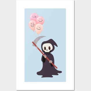 Grim Reaper Balloon Delivery Posters and Art